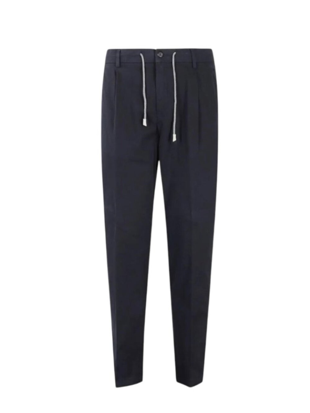 Eleventy Drawstring Trouser Pants Slacks Mens 36 Navy Blue Wool Flap Pockets